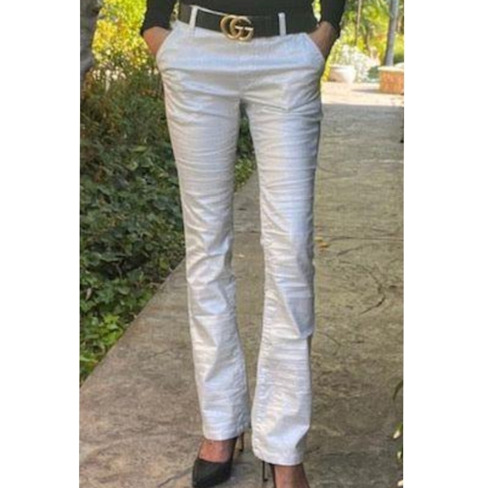 Bevy Flog Nansi Pants In Silver Python - Picture 1 of 9